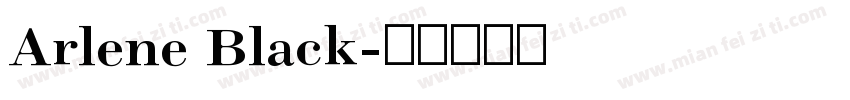 Arlene Black字体转换